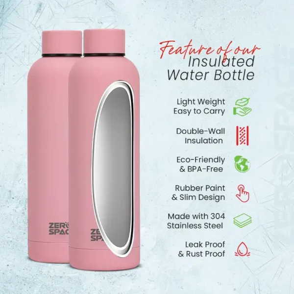 Stainless Steel Vacuum Flask Bottle 750ml - Pink – photo 4