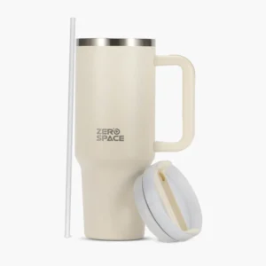Stainless Steel Coffee Tumbler - Cream White