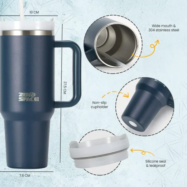 Stainless Steel Coffee Tumbler - Navy Blue – photo 4