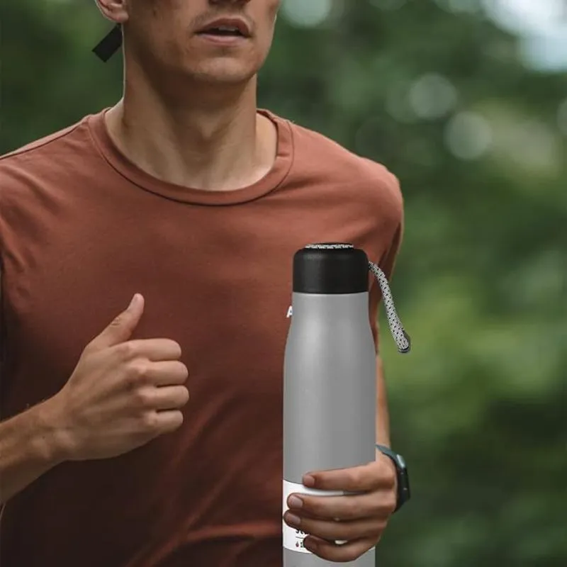 Insulated Stainless Steel Sports Bottle 500ml - Silver - Image 7