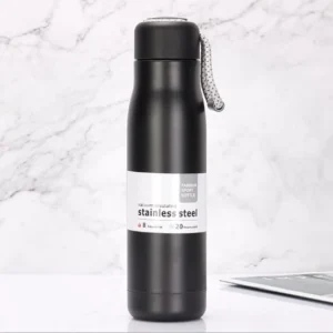 Insulated Stainless Steel Sports Bottle 500ml - Matte Black