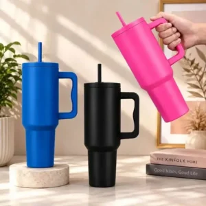 Tumbler with Handle & Straw 40oz