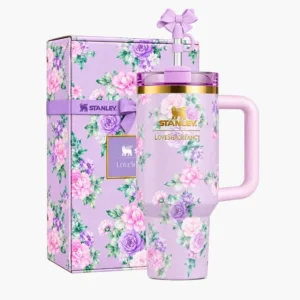 Stanley Tumbler 40oz – Purple Floral