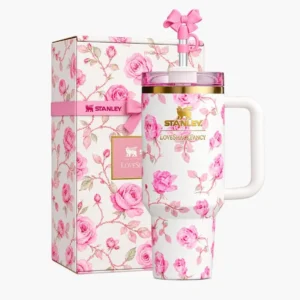 Stanley Tumbler 40oz | White Rose Floral
